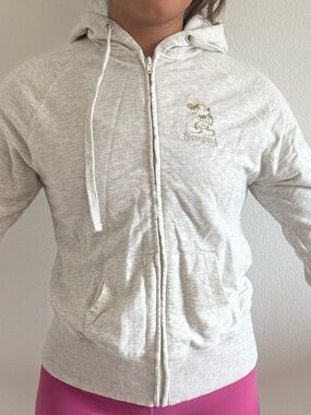 Disneyland Grey Zip Hoodie size S